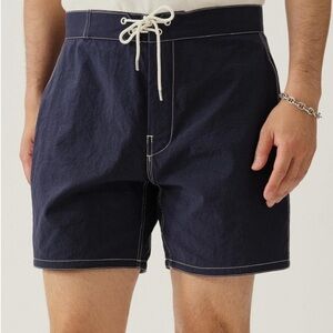 Buck Mason Navy Swim Trunks